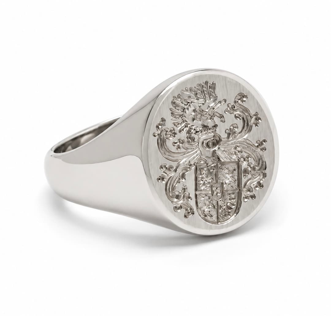 Witgoud Signet ovaal