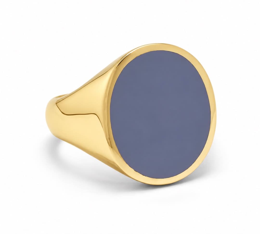 Geelgoud lagensteen blauw