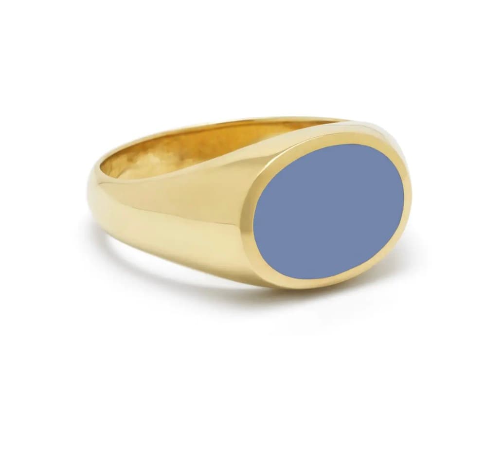 ZR15VU-Zegelringvooru-geelgoud-ovaal-blauw-lagensteen